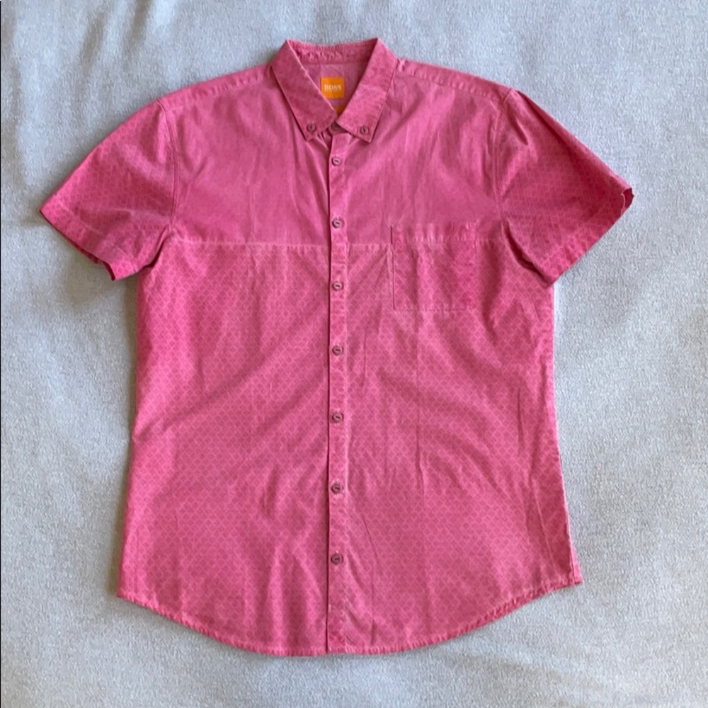 Hugo Boss Slim Fit Short Sleeve Shirt Good Cond